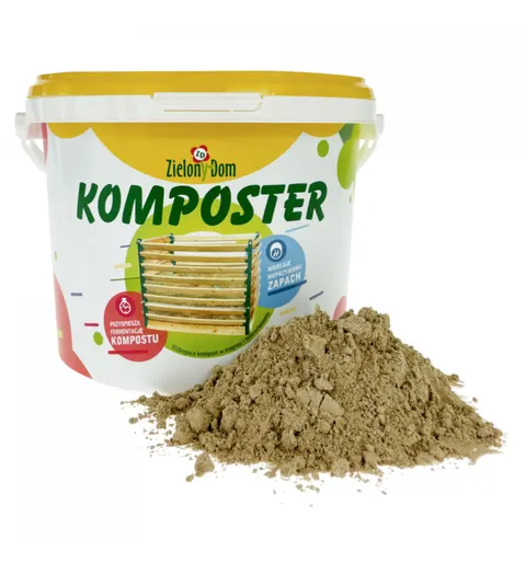 Komposter 4kg ZIELONY DOM przyspiesza kompostowanie, niweluje nieprzyjemny zapach, wzbogaca kompost w magnez i mikroelementy