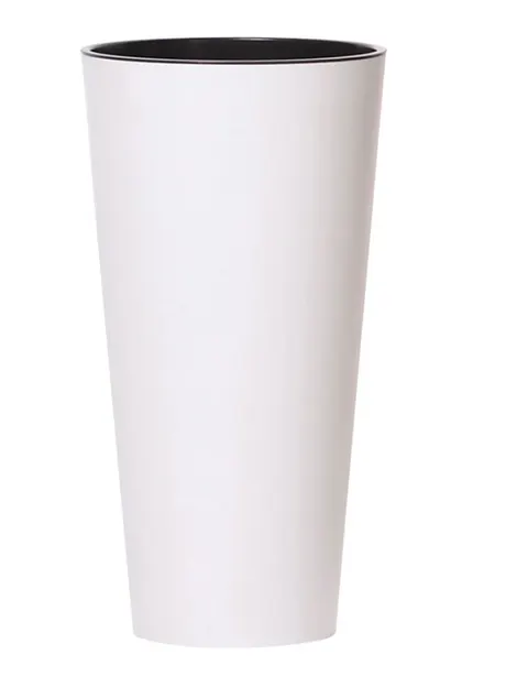 Doniczka Tubus Slim DTUS250 wysoka 15,5 L biały