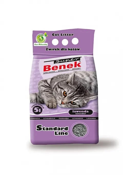 Super Benek Standard Line Żwirek Lawendowy Dla Kota 5l