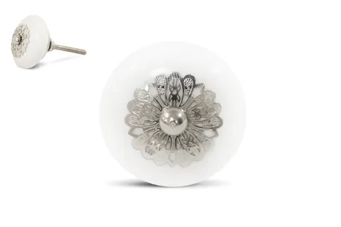 Głaka Do Mebli Art-Pol 113454 Ceramiczna Szara Zdobiona