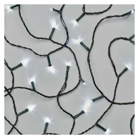 Lampki choinkowe Classic 100 LED 5m zimna biel, zielony przewód, 6W, IP20
