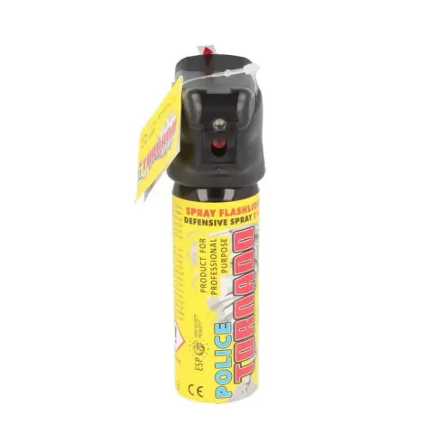 Gaz Pieprzowy ESP z Latarką LED Police Tornado (SFL-01-63) 63ml - Stumień Liquid