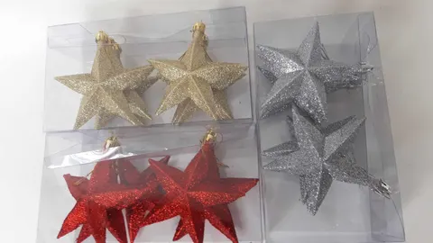 Bożonarodzeniowa Gwiazdka 11cm Szt Trzy Kolory
