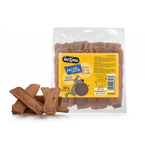 Hau&Miau Pause Snack Paski wołowe 500 g