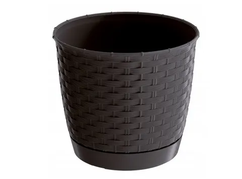 Doniczka plastikowa Ratolla Round Umbra 14,5 cm