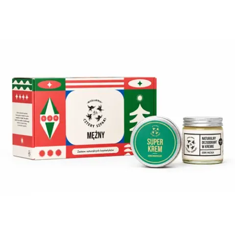 4 SZPAKI Zestaw Mężny (Superkrem 100 ml + Dezodorant Cedr i Paczula 60 ml)