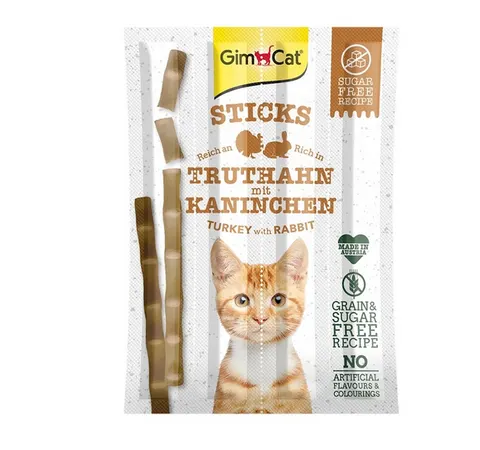 GIMPET STICKS KABANOSY PRZYSMAK KOTA KRÓLIK 4szt