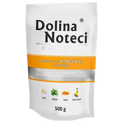 Dolina Noteci Premium dla psa Bogata w kaczkę z dynią 500 g