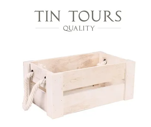 Skrzynka Drewniana Z Uchwytami S 26x16x11cm Tin Tours