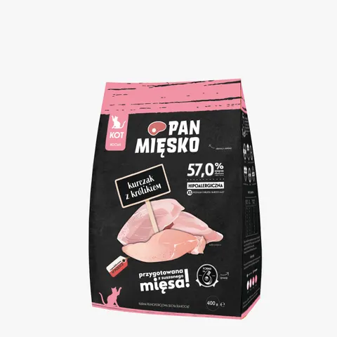 Karma Sucha Pan Mięsko Kurczak Z Królikiem 400g