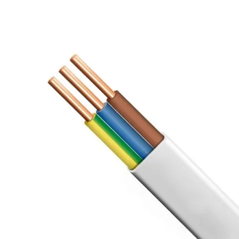 Przewód bezhalogenowy EL-Instal HP+ 750 3x1,5żo 450/750V B2ca płaski biały (hdhp-j3x1,5); ELTRIM