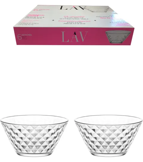 Komplet Salaterek Szklanych 6x330ml *7766 Lav