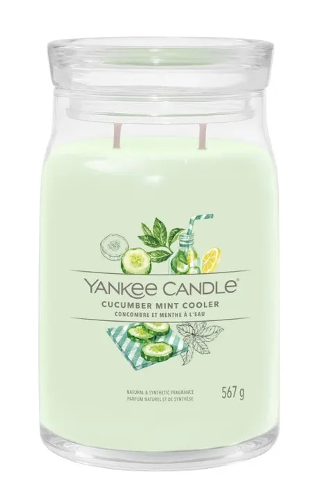 Świeca Zapachowa Cucumber Mint Cooler Duża 567g Yankee Candle