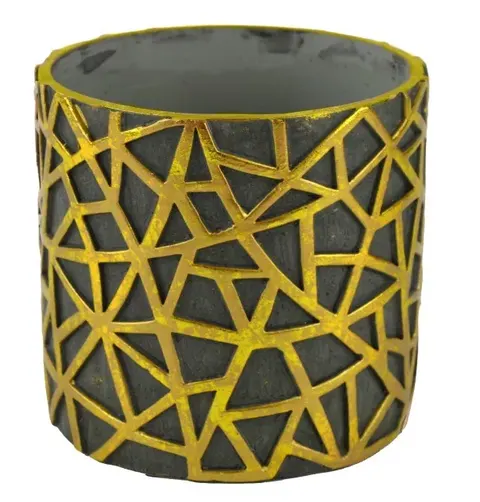 Osłonka ceramiczna złota 13x14 cm