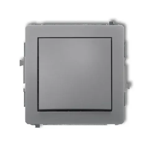 DECO Łącznik jednobiegunowy 10A 250V, moduł, szary mat; 27DWP-1 KARLIK