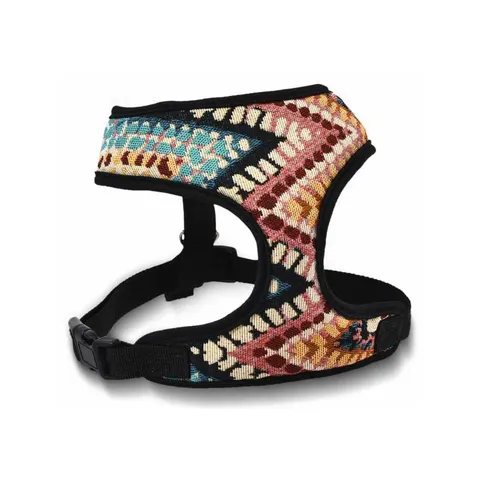 Szelki Dla Psa, Z Wytrzymałej Tkaniny, Wzór Boho, Max. Obw. Szyi 28cm,