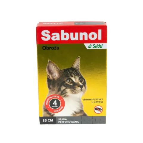Sabunol Obroża Dla Kota P/Pchłom 35cm Szara