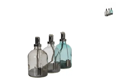Ed Art. Dekor. Oilbottle 3assorted Pdq - H22xd11cm 1039240
