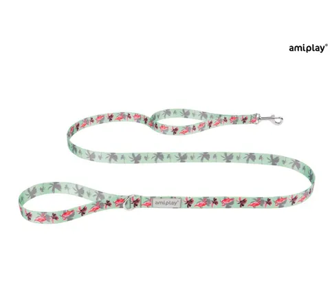 Amiplay Smycz 7 In 1 Be Happy M 100-200cm Flamingo 125741