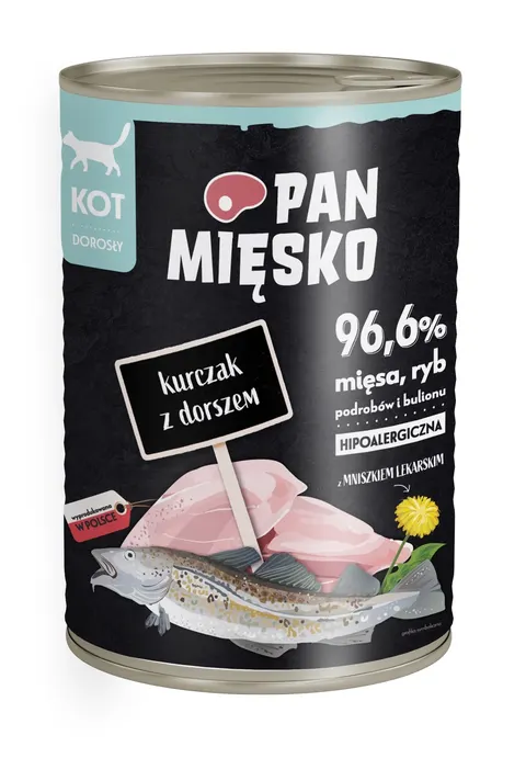 Karma Mokra Pan Mięsko Kurczak Z Dorszem 400g