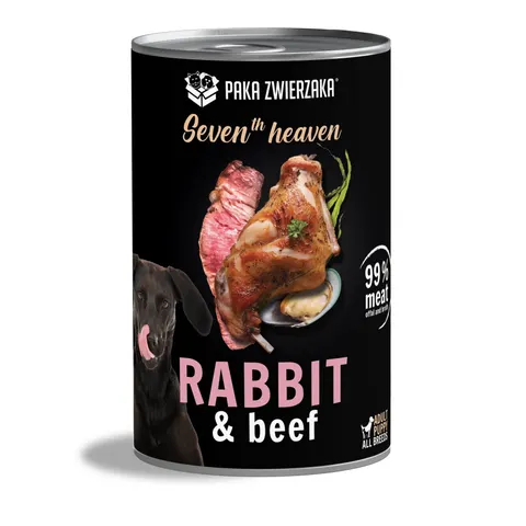 Paka Zwierzaka Królik Z Wołowiną 400G Karma Mokra Dla Psa