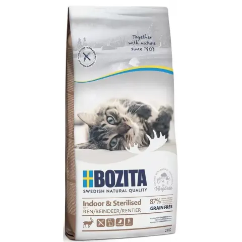 Karma Bozita Indoor Sterilised Grain Free Renifer 2 Kg