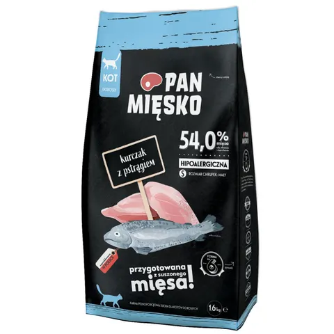 Karma sucha Pan Mięsko Kurczak Z Pstrągiem S 1,6 Kg