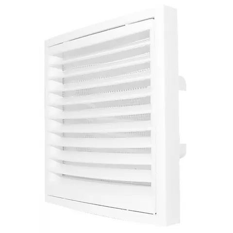 Kratka wentylacyjna wentylator fi100mm i fi125mm, wymiary zewn: 140x140x43mm, biały, KR 100/125; 007-0153, DOSPEL