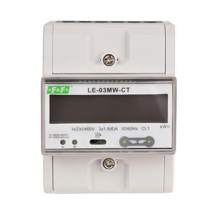 Licznik energii elektrycznej - trójfaz. z programowalną przekładnią , RS-485 MODBUS, LCD, kl.1
