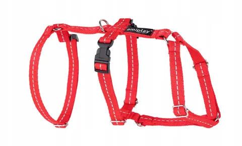 Amiplay szelki reg safety reflective S czerwony