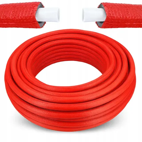 Rura PEX-AL-PEX 20.2 w otulinie PE 6mm CZERWONA DIAMOND - 50 mb