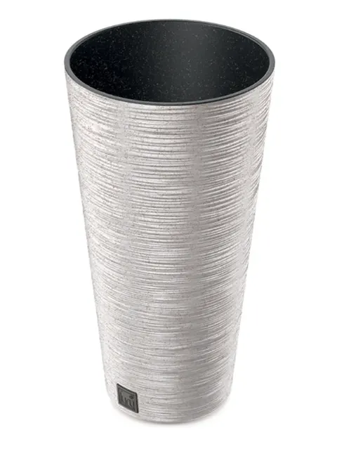 Doniczka ECO Wood Furu Slim Biały ECO 25 cm