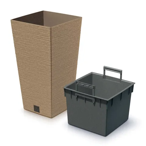 Prosperplast Doniczka Furu Square Eco Wood - Naturo Eco