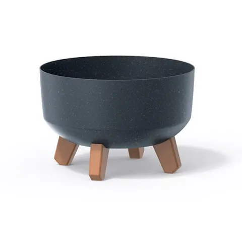 Prosperplast Doniczka GRACIA Low Eco Wood antracyt 23,8 cm