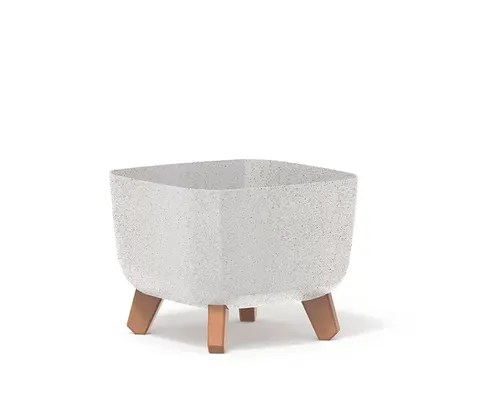 Osłonka ECO Wood na nóżkach Gracia Square Biały ECO 39 cm