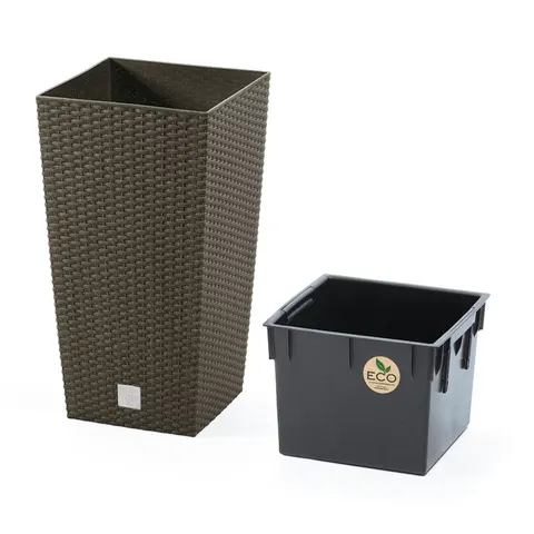 Doniczka ECO Wood Rato Square Kawa ECO 20 cm