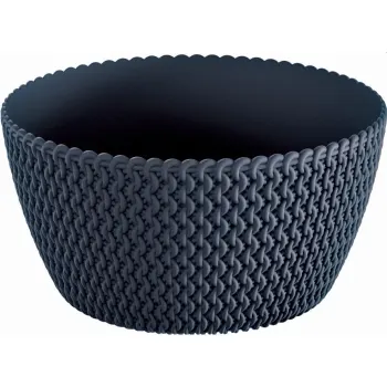 Doniczka plastikowa Splofy Low Antracytowa 23,6 cm