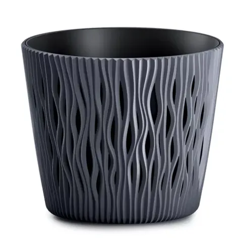 Doniczka Sandy Round 12,8 cm DSR130 antracyt 0,9 L Prosperplast