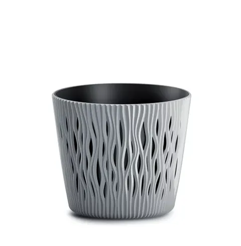 Doniczka Sandy Round 19 cm DSR190 szary kamienny Prosperplast