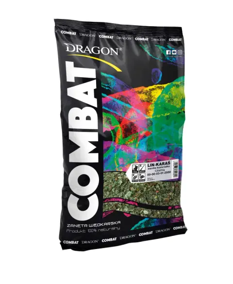 Zanęta Combat lin-karaś kozieradka-arachit czarna 1kg