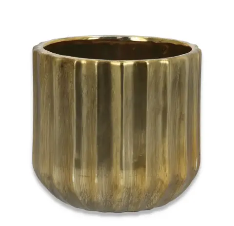 Osłonka ceramiczna 13,5 cm stare złoto