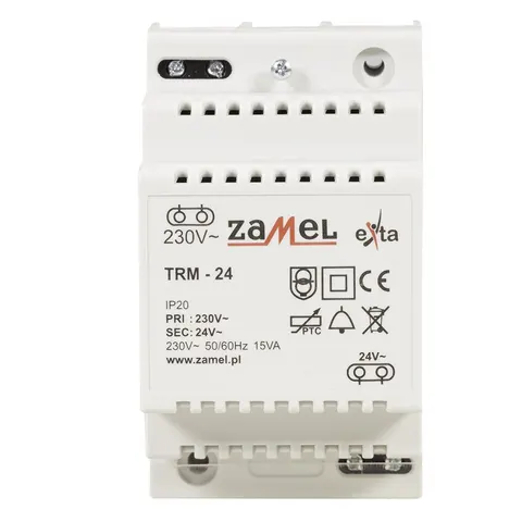 Transformator 230/24VAC 15VA IP20 TH35, TRM-24; EXT10000137 ZAMEL