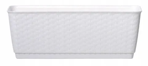 Doniczka plastikowa balkonowa Ratolla Case p biała 60 cm