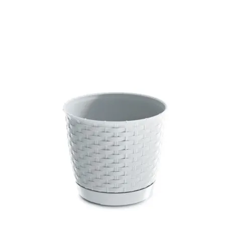 Doniczka plastikowa Ratolla Round Biała 25 cm