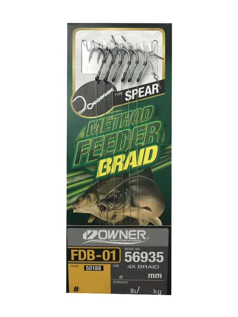 Owner Method Feeder FDB-01 r. 12 0,12 mm – przypony z bagnetem 6 szt.
