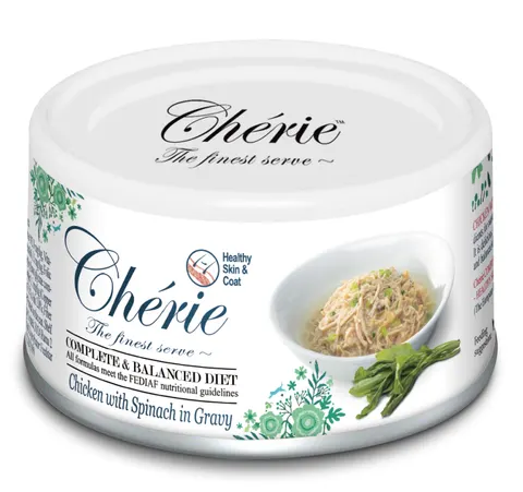 Karma mokra Pettric Cherie Kurczak Ze Szpinakiem 80g
