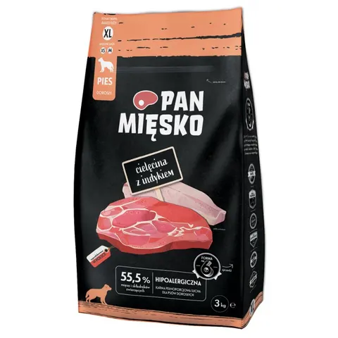 Karma sucha Pan Mięsko Cielęcina z Indykiem 3kg