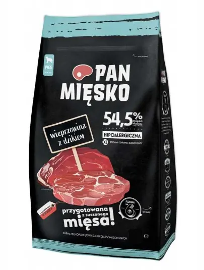 Karma sucha Pan Mięsko Wieprzowina z Dzikiem 3 kg