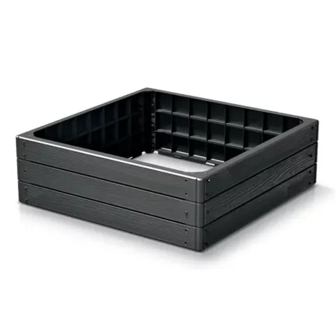 Prosperplast Rabata ogrodowa Base Woody 75 x 75 x 25 cm - antracyt