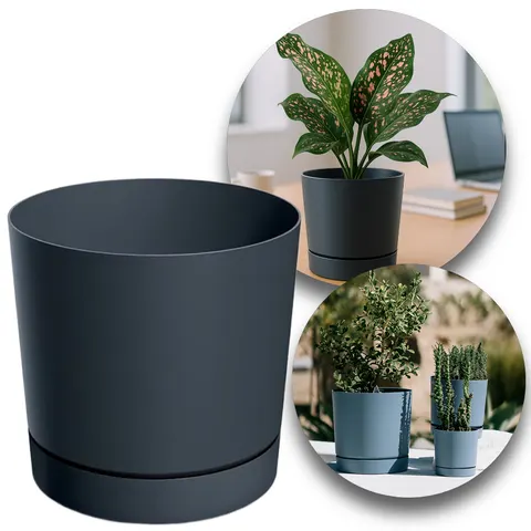 Doniczka plastikowa TUBO P Grafit 24 cm